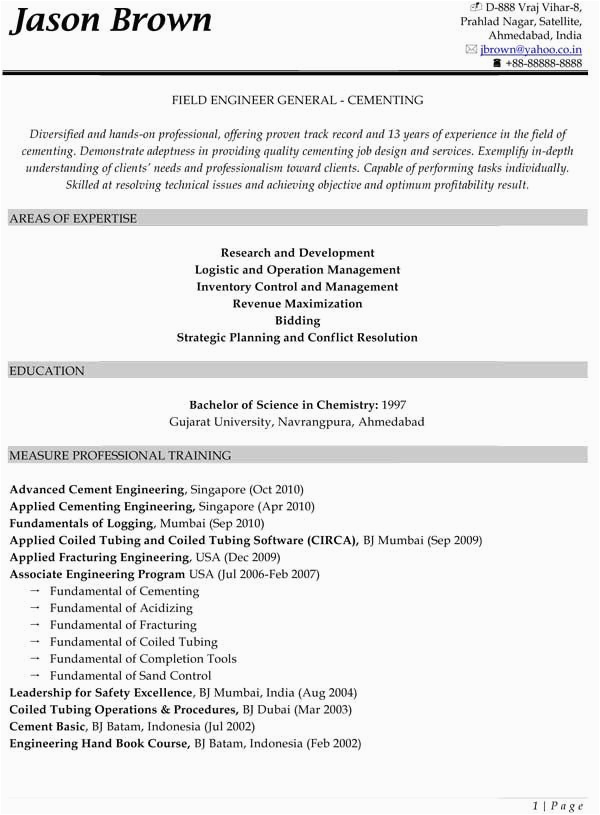 resume samples