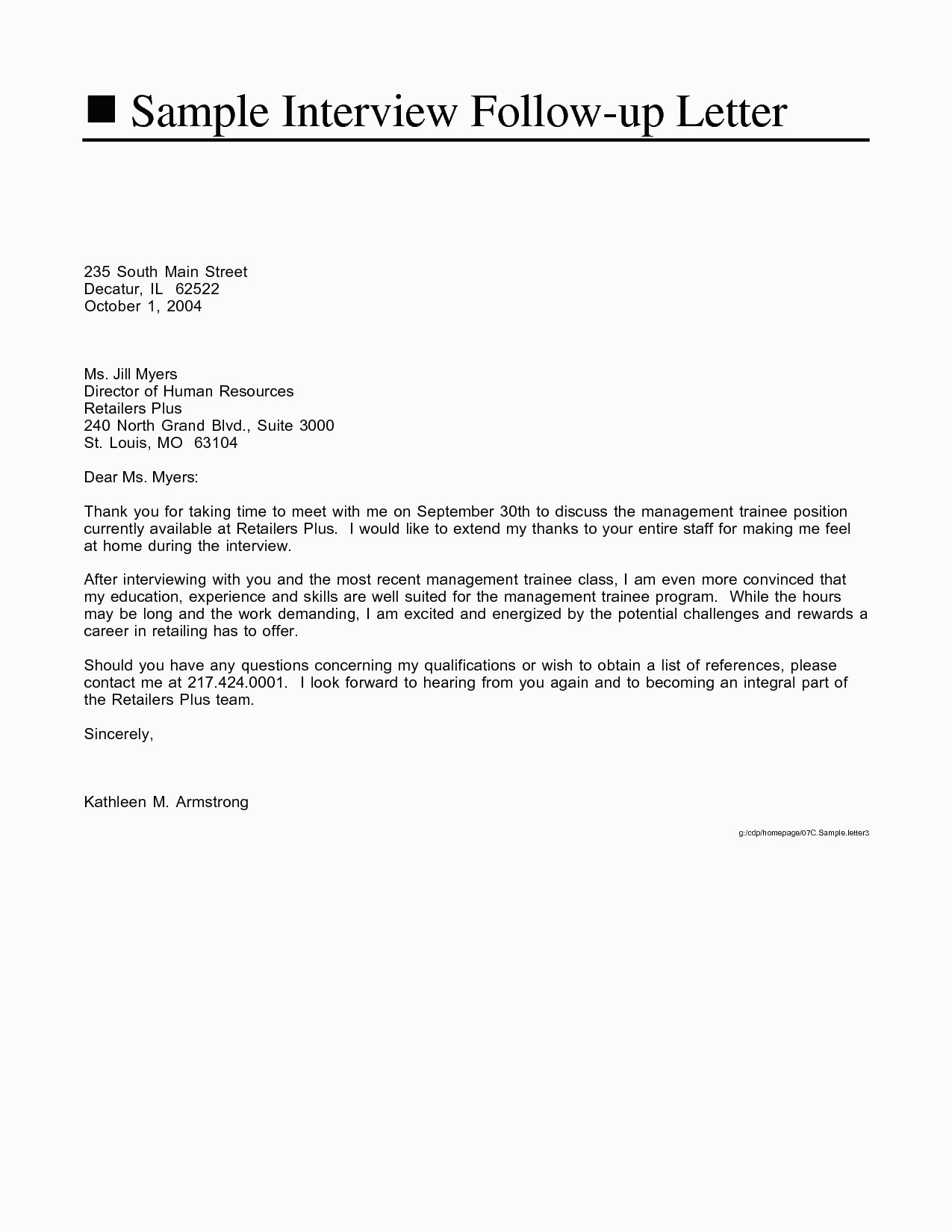 follow up email after sending resume template