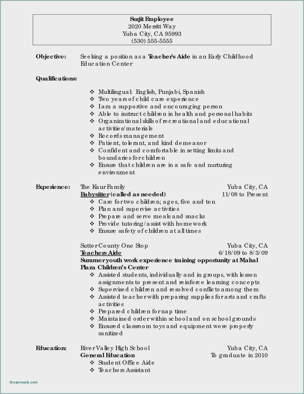 resume with no work experience college student