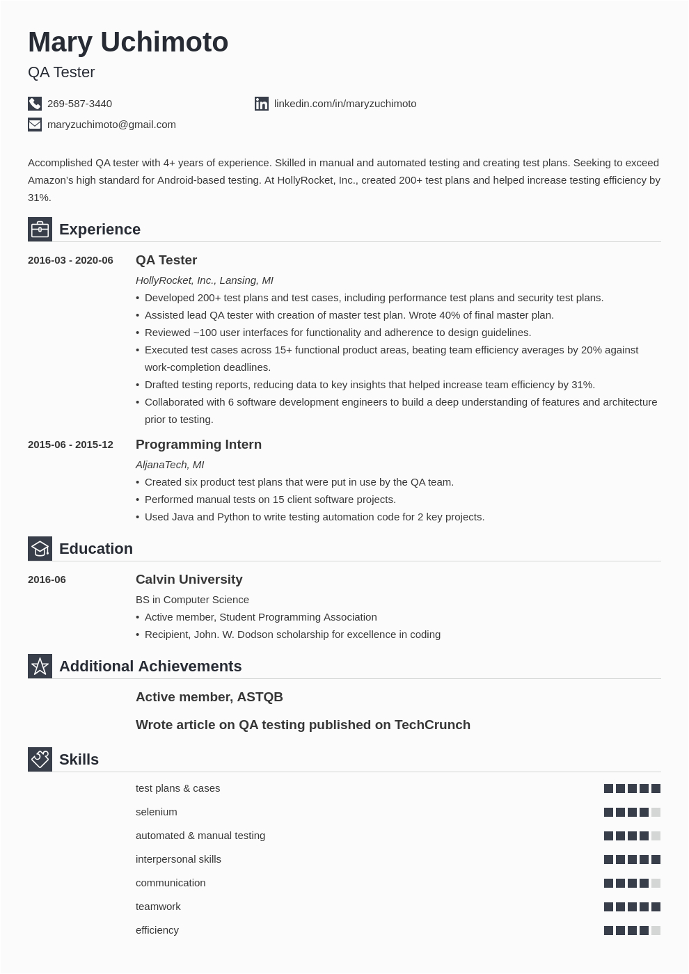 Sample Resume for Experienced Qa Tester Qa Tester Resume Examples and Plete Guide [10 Tips]