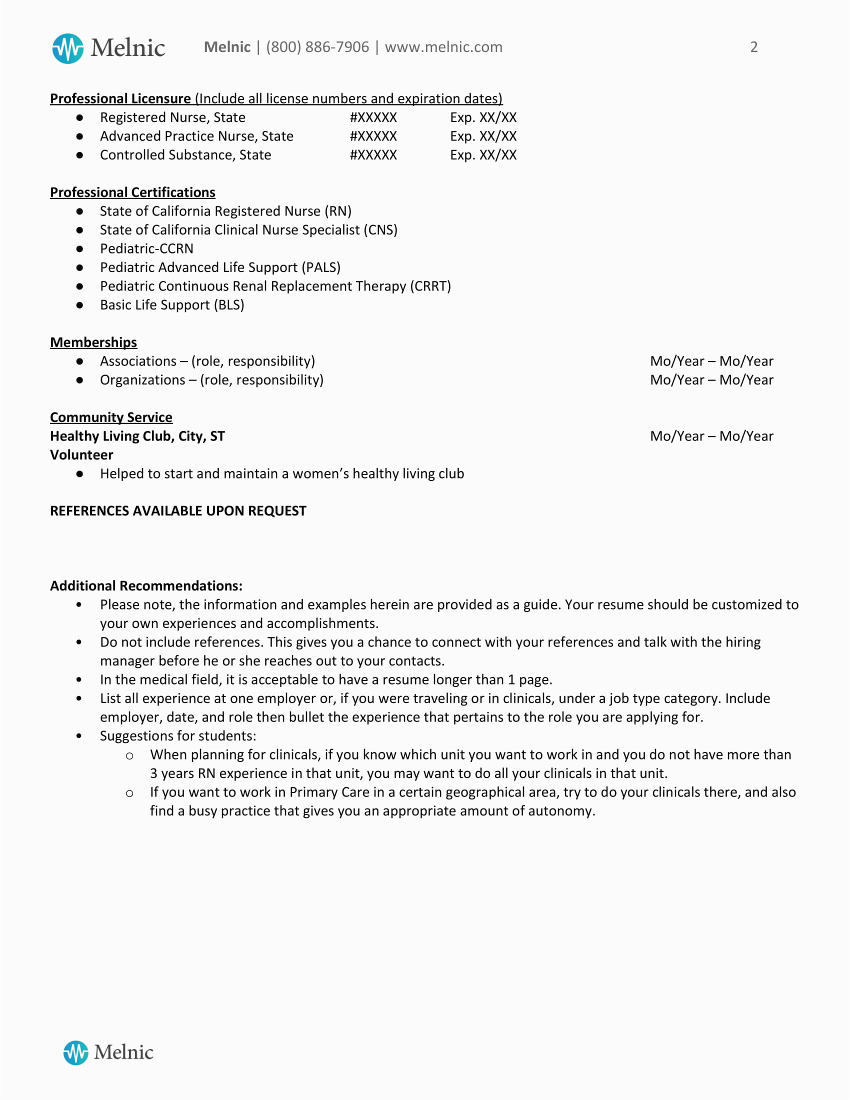 clinical nurse specialist sample resume