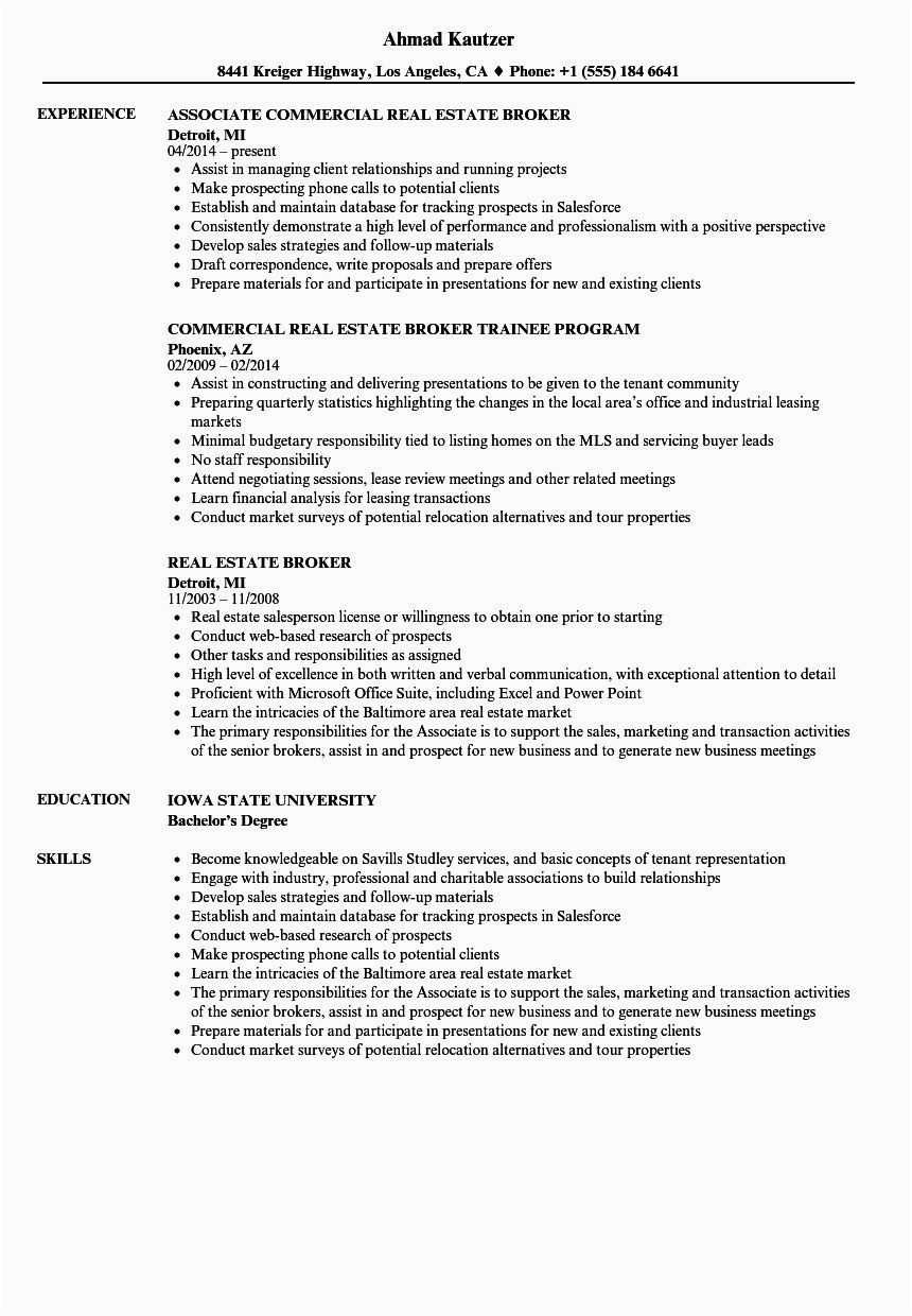 Sample Resume for New Real Estate Agent Real Estate Agent Resume Job Description Lovely 10 Resume