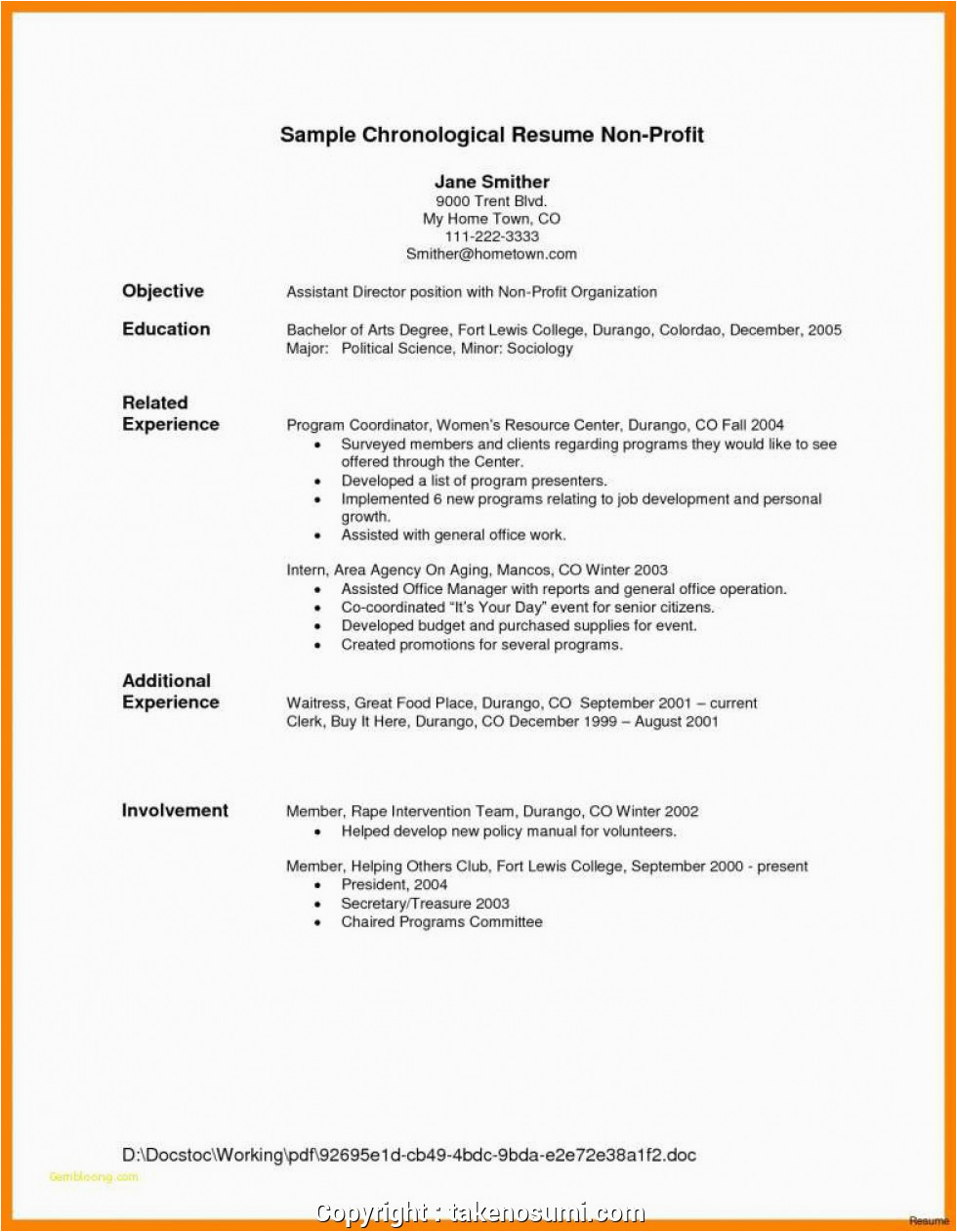 Sample Resume for Waitress Job with No Experience Make Cv for Waitress with No Experience Example A Job