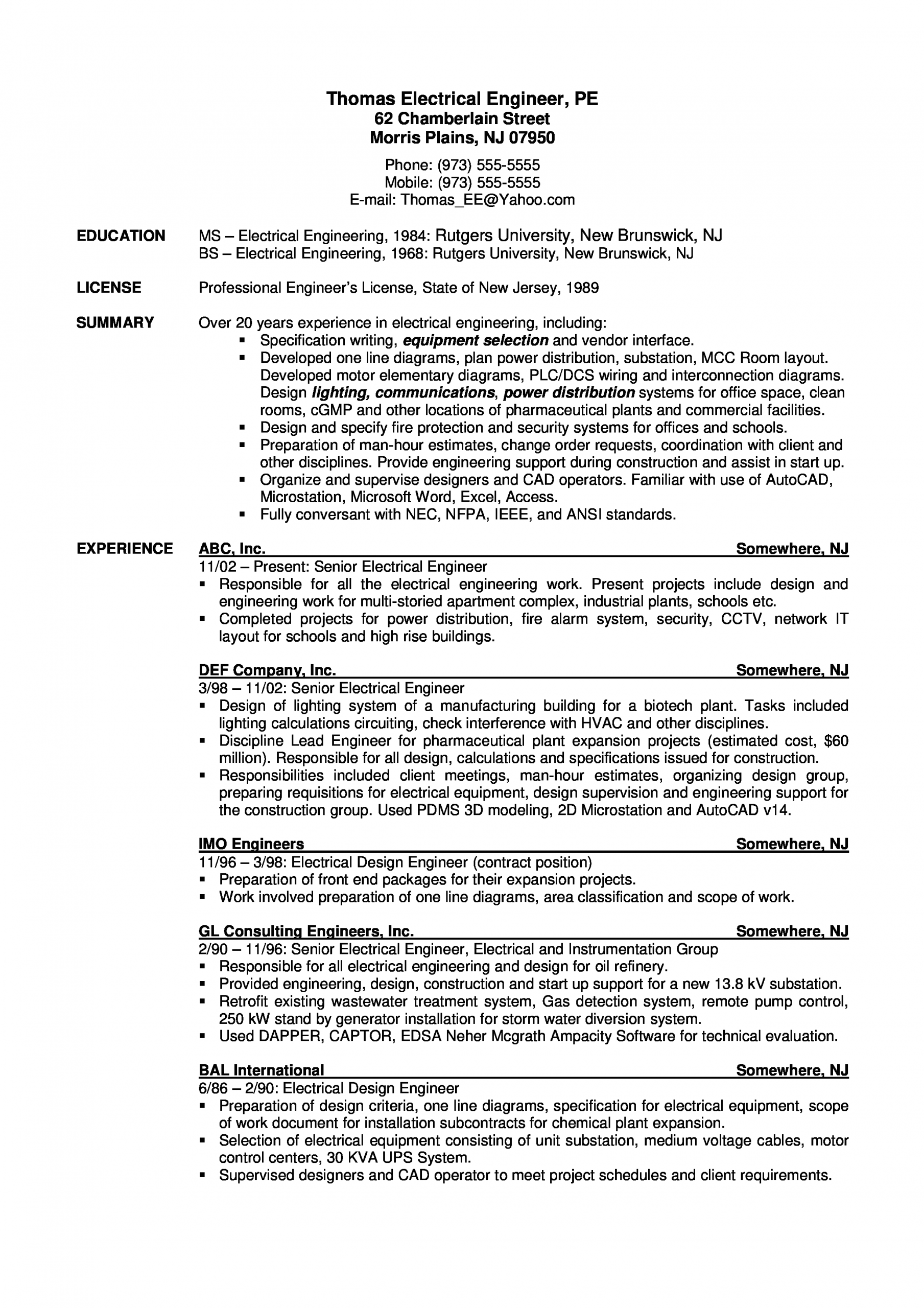 Sample Resume for Water Treatment Engineer Wastewater Treatment Engineer Resume Best Resume Examples
