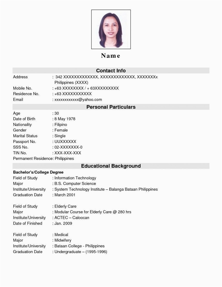 student resume job application