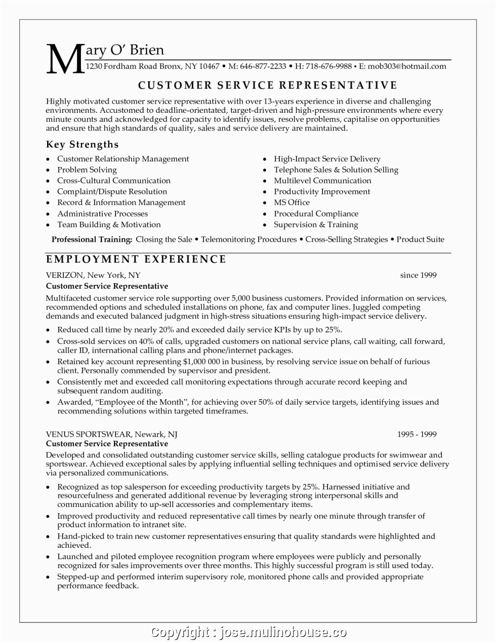 best bank customer service representative resume sample