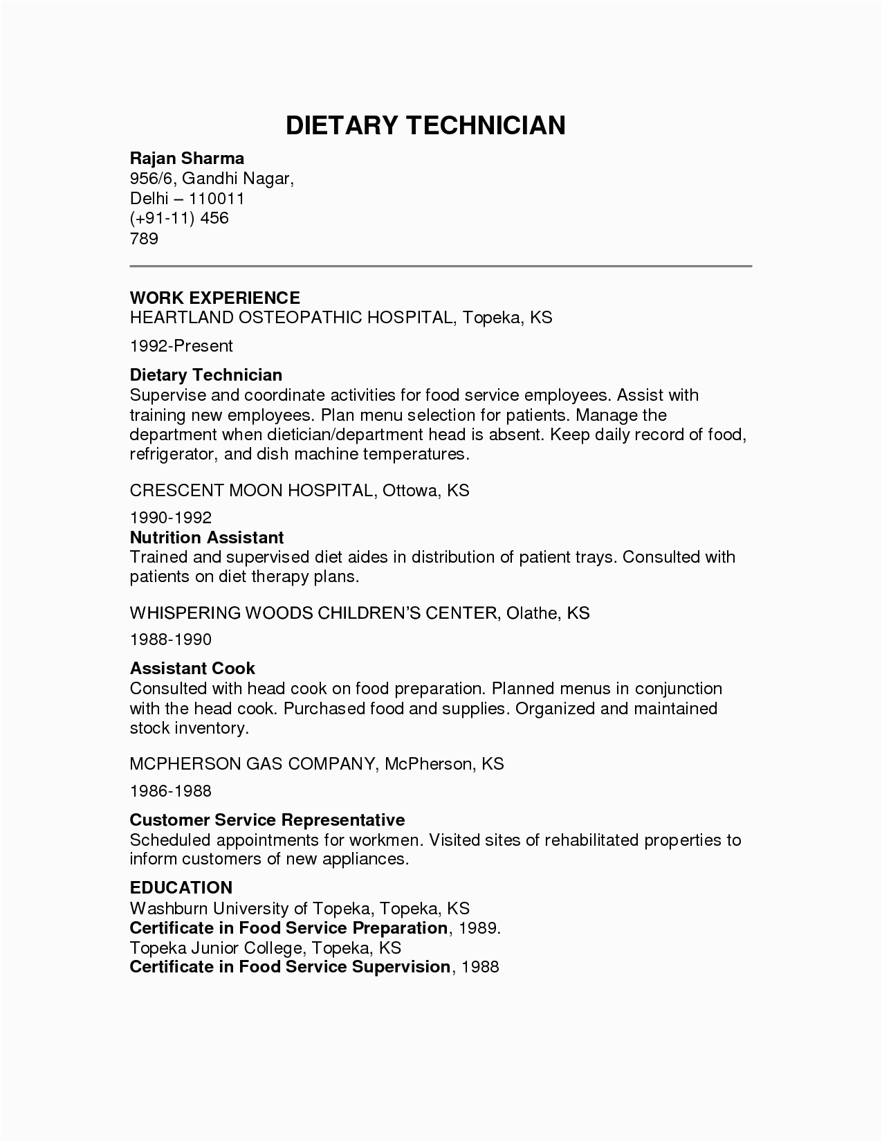 Dietary Aide Resume Sample No Experience Dietary Aide Resume No Experience – Salescvfo