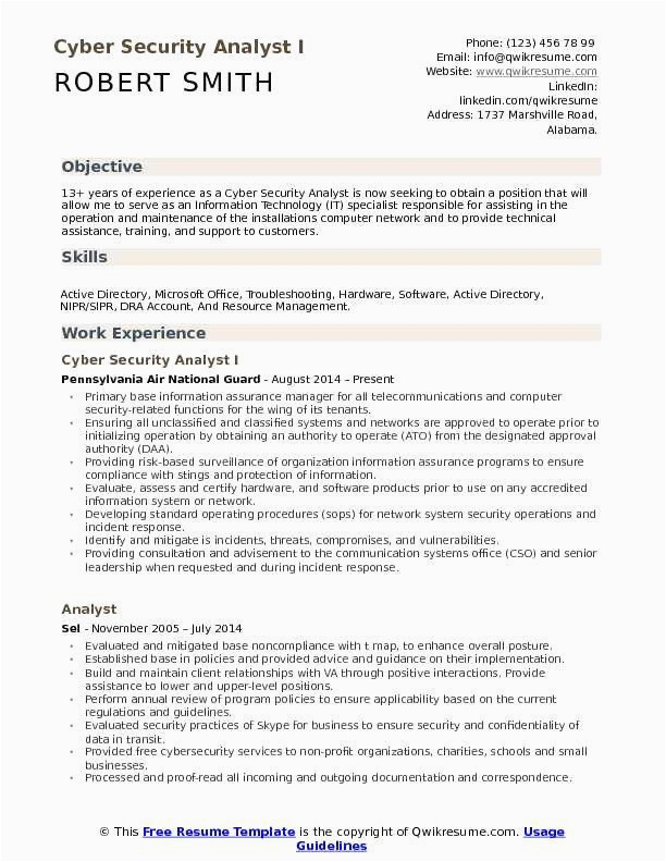 Entry Level Cyber Security Resume with No Experience Sample Entry Level Cyber Security Resume with No Experience