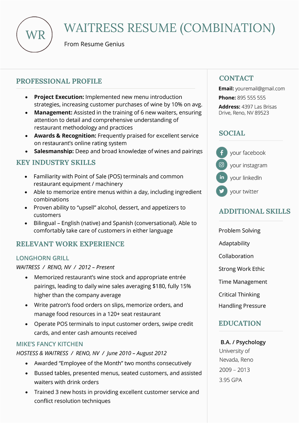 resume formats