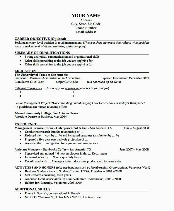 Resume Sample for Management Trainee Position Manager Trainee Resume In Pdf Resume for Manager