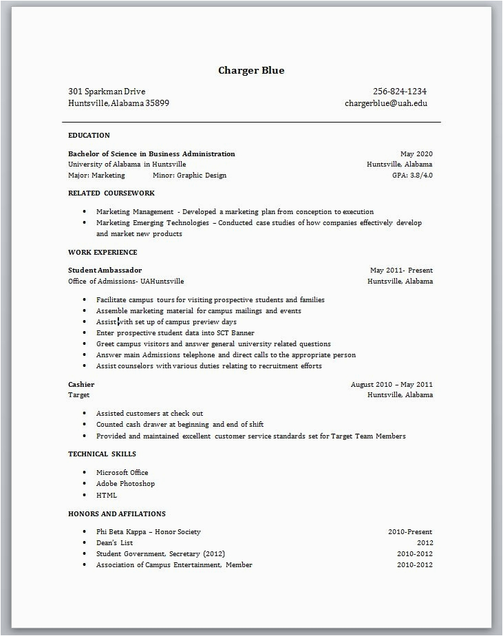 sample resume for college students still in school 2953