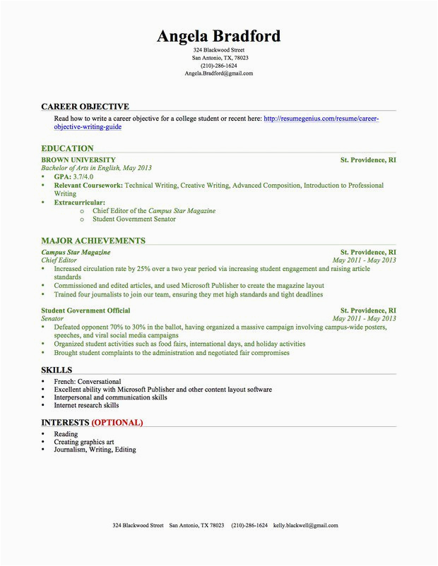 resume for students with no experience 3874