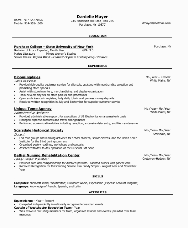 sales associate resume