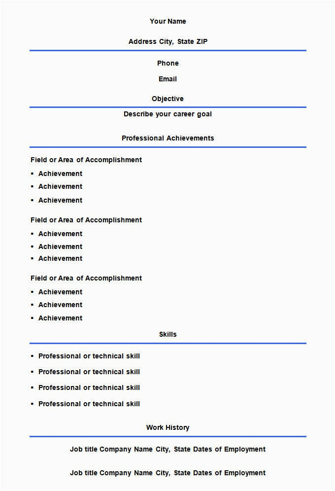 job application blank resume template