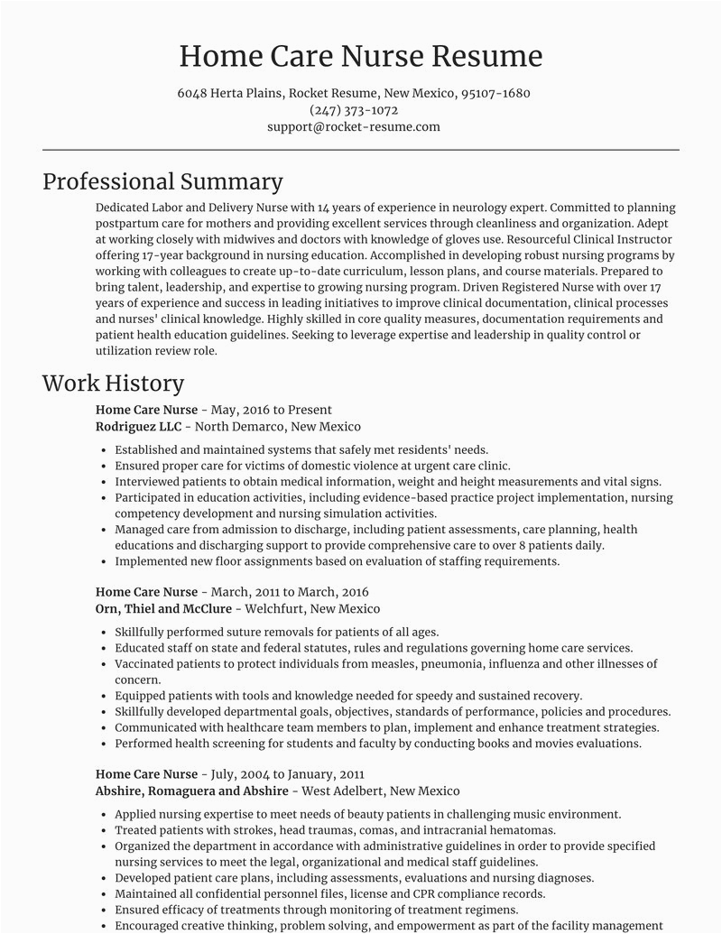 home care nurse career resumes templates and examples