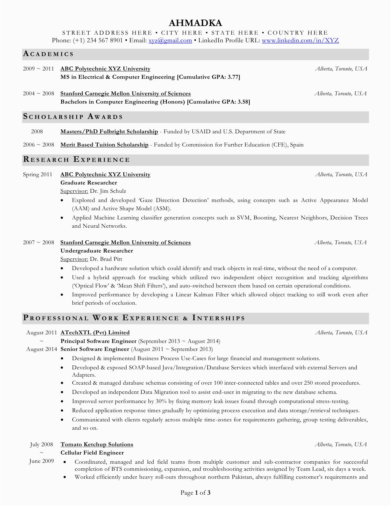 is my cv okay for uploading with cs masters applications
