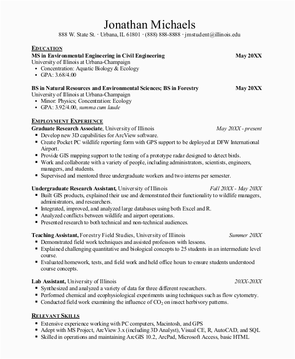 example resume for non technical jobs