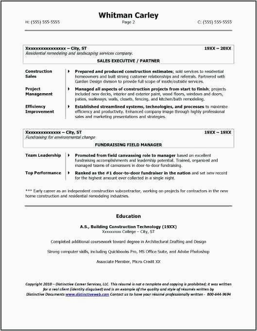 sample resume for retired person returning to work