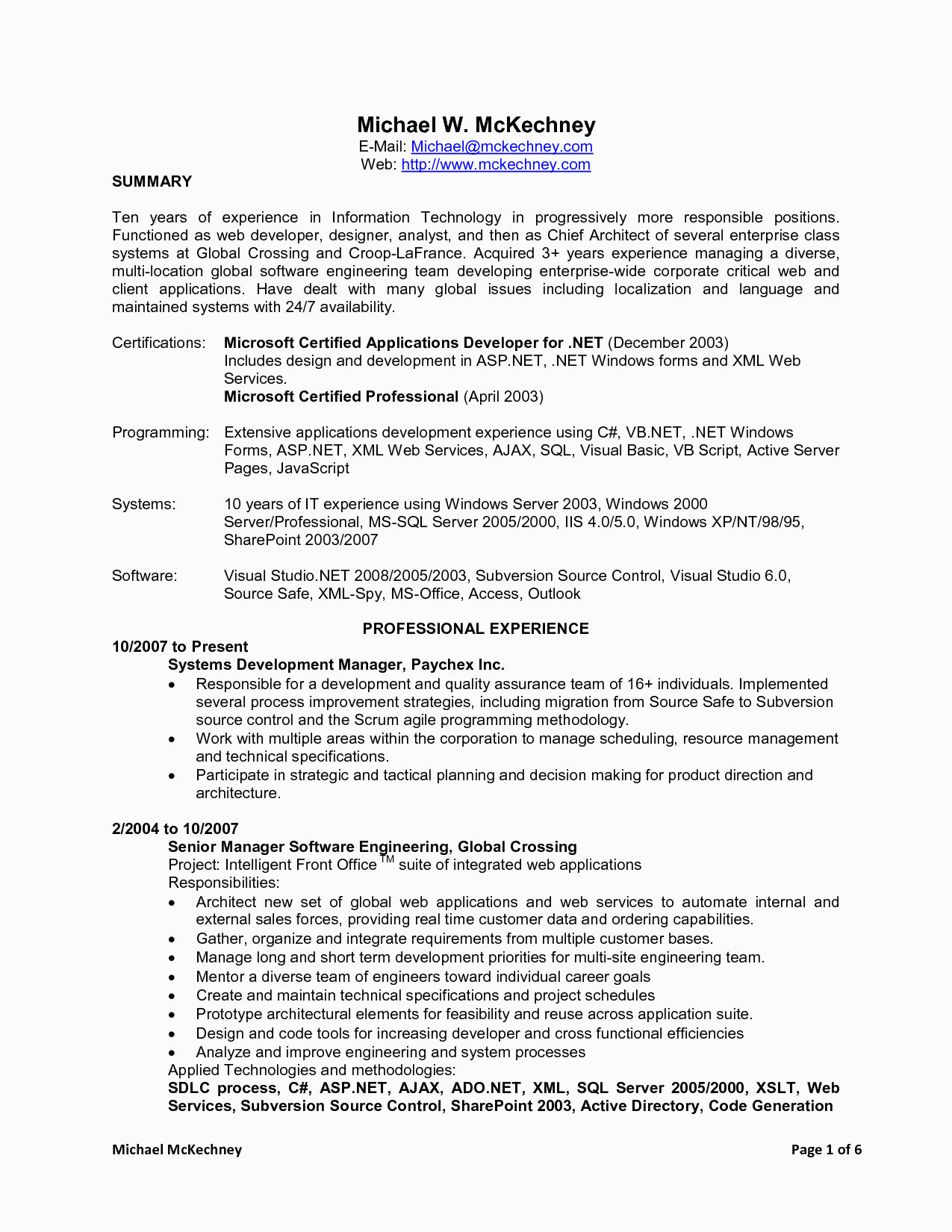 resume format 4 years experience