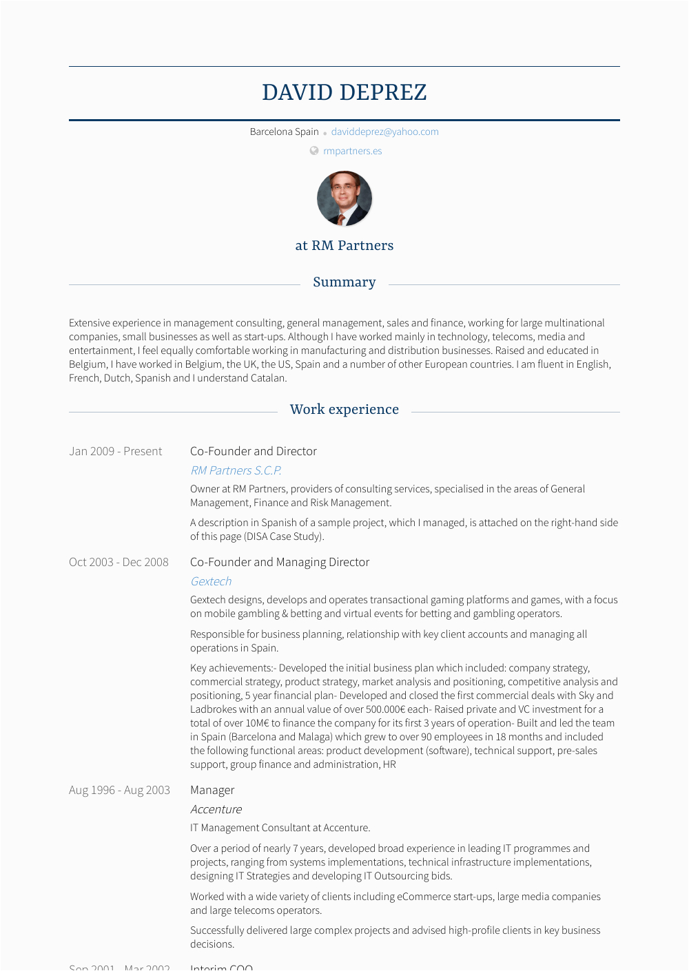 Sample Resume Of A Co Founder Co Founder and Director Resume Samples and Templates