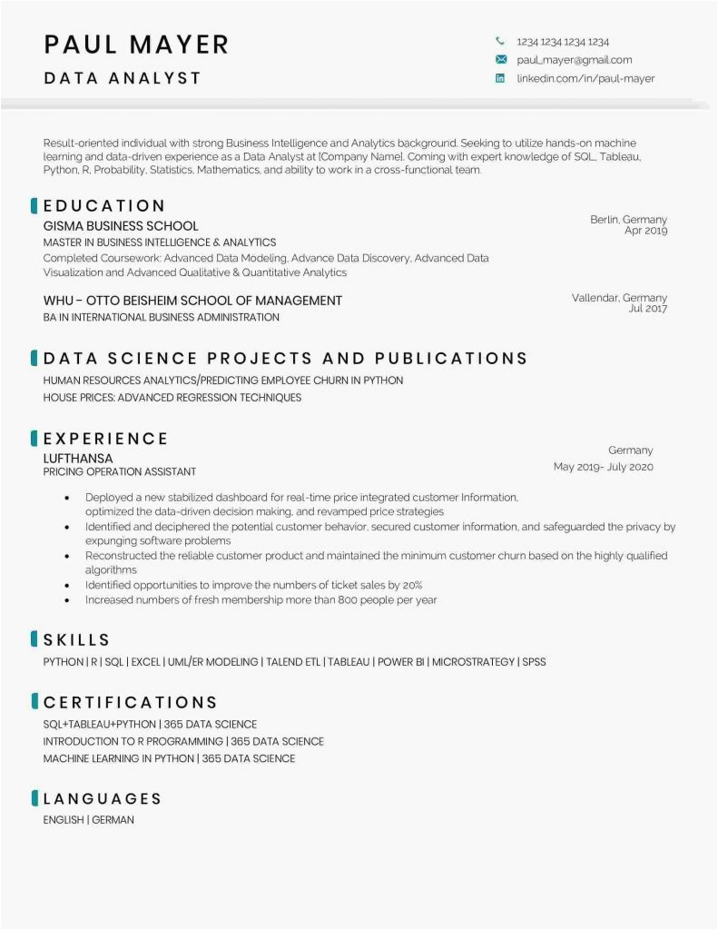 Sample Resume Of A Data Analyst Data Analyst Resume Sample and Template