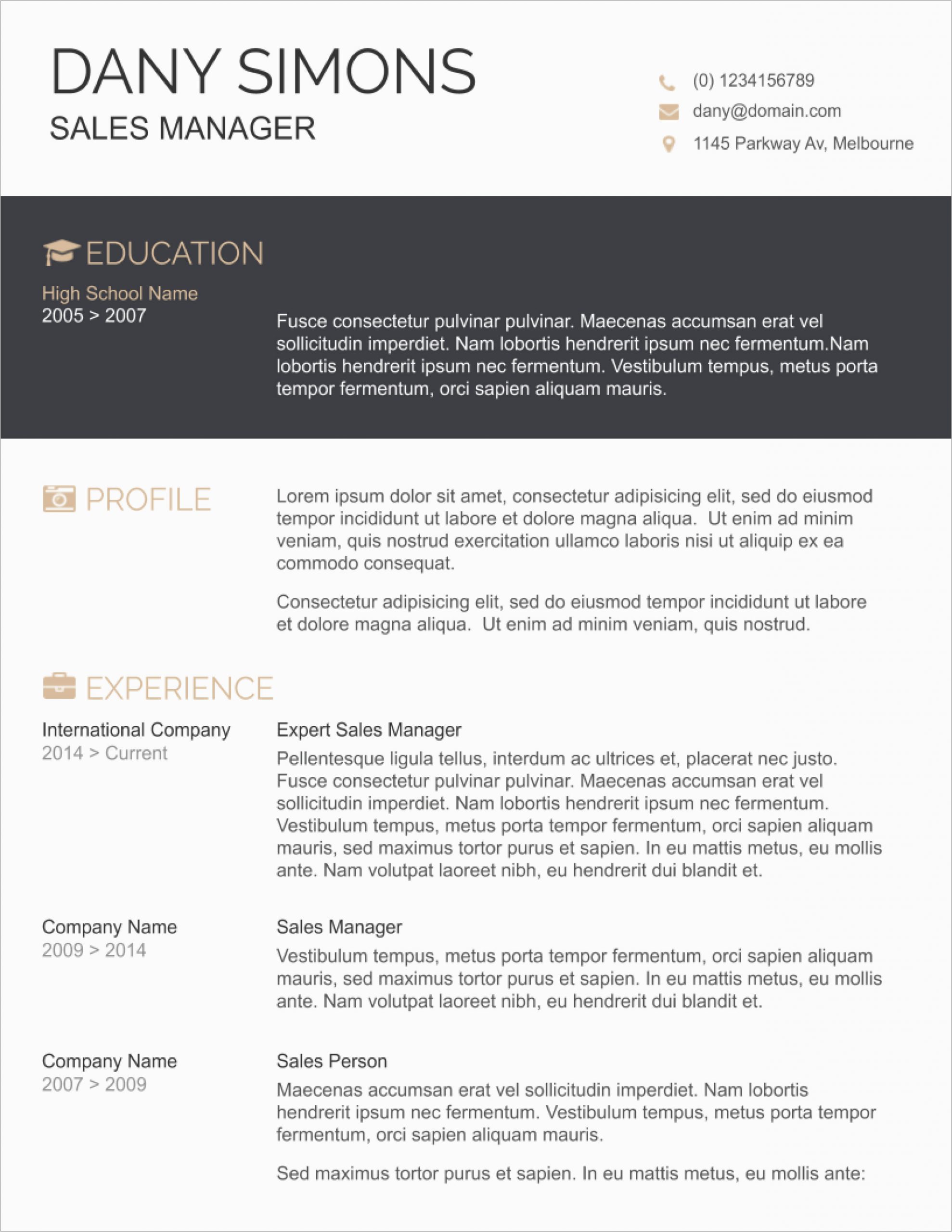 free microsoft office resume sample and cv template