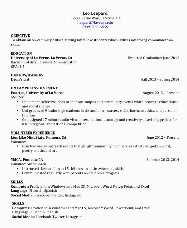 indian college student resume samples