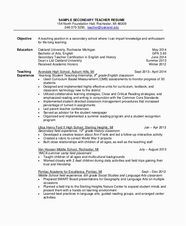 sample resume objective templates