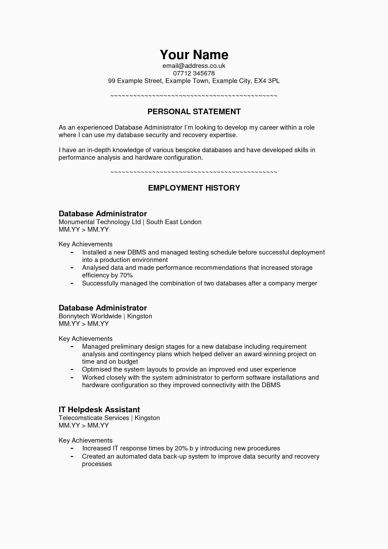 personal brand statement examples