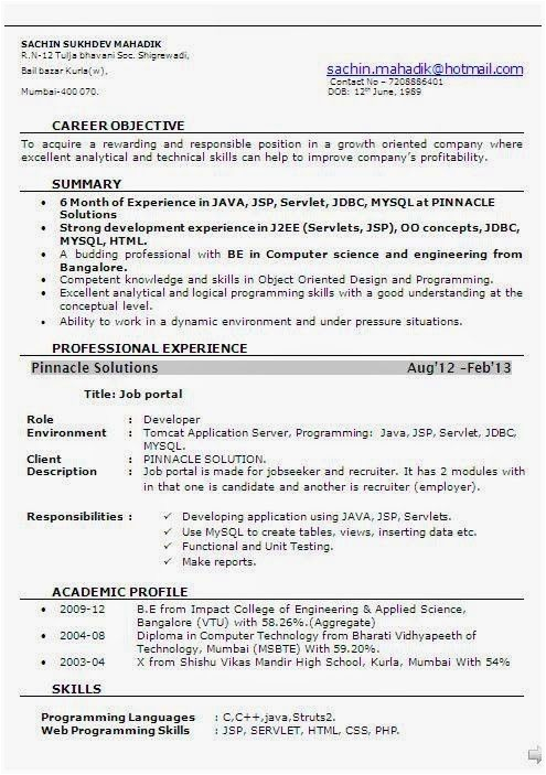Sample Resume for 2 Years Experienced Mainframe Developer Python Developer Resume for 2 Years Experience