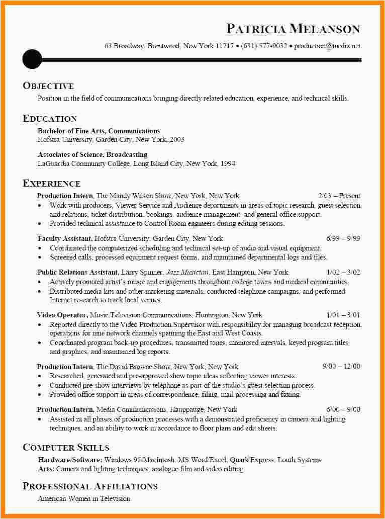 Sample Resume for College Student for Internship College Student Resume for Internship