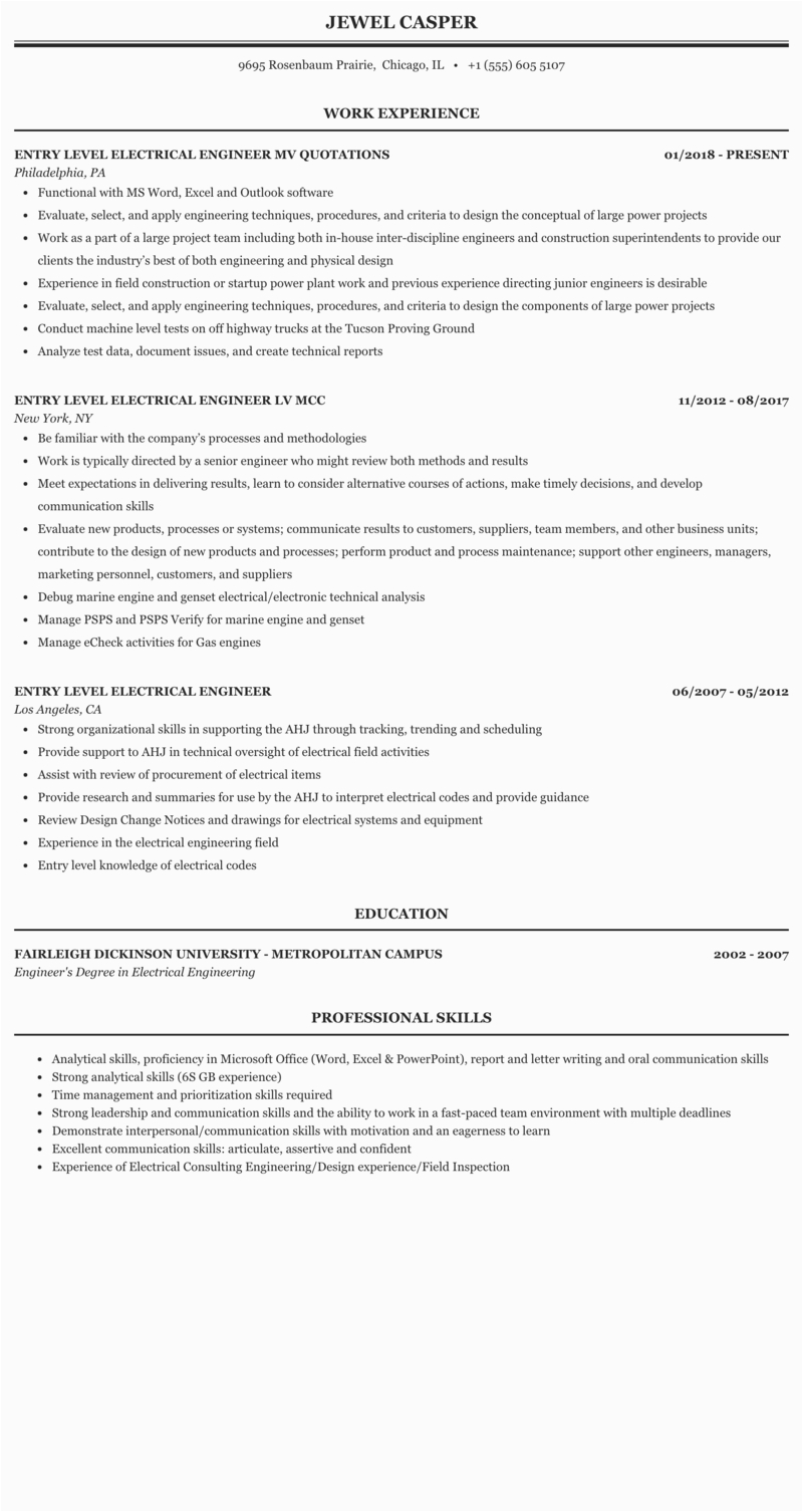 generator service engineer resume