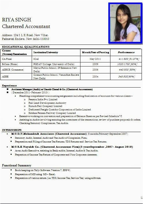 sample resume for teachers in india