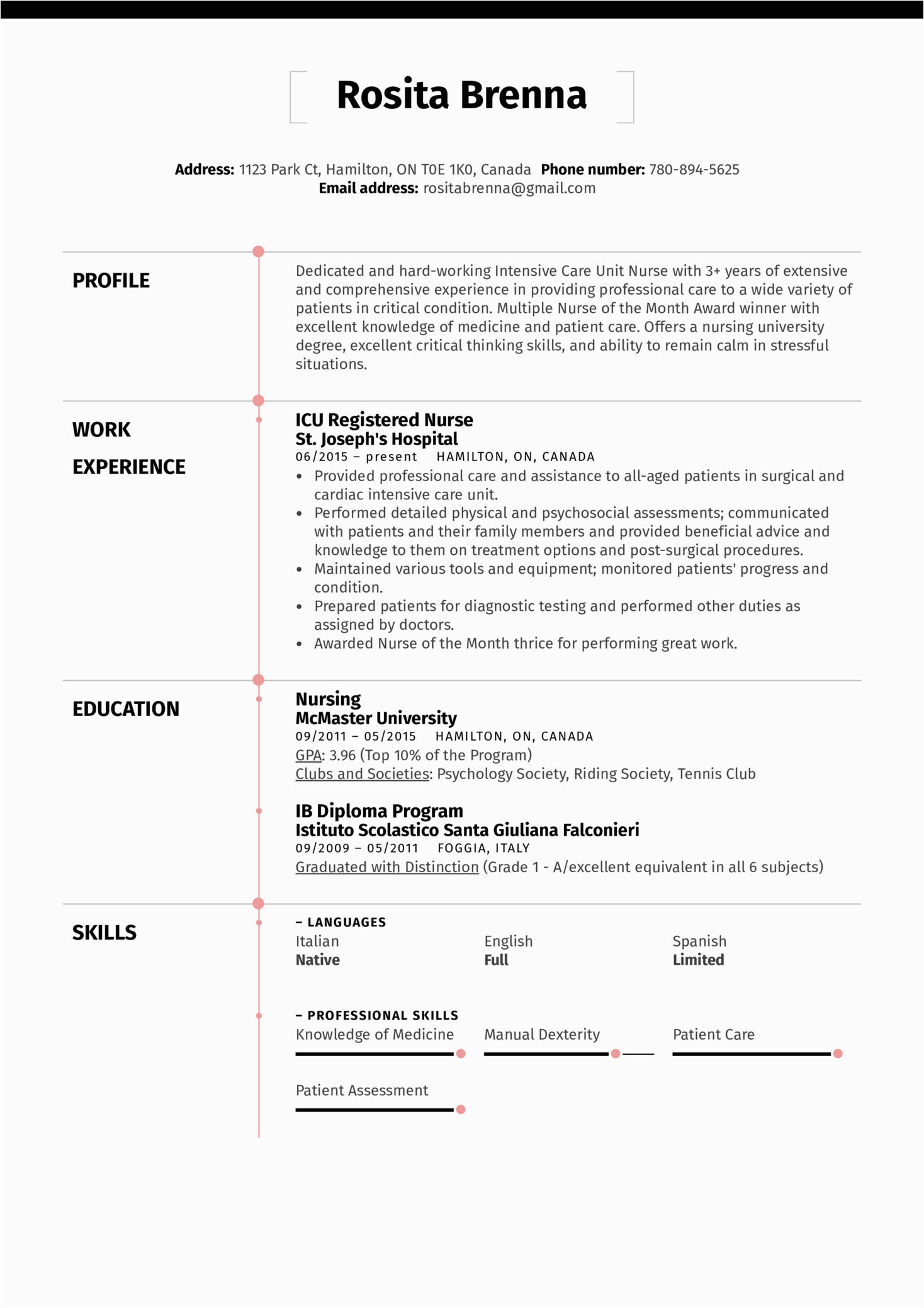 icu registered nurse resume sample