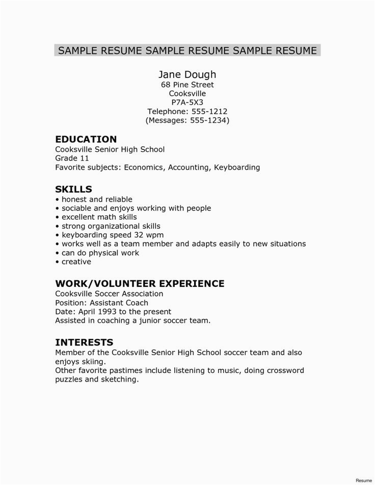 Sample Resume Of Senior High School Graduate Resume format High School Graduate Resume format