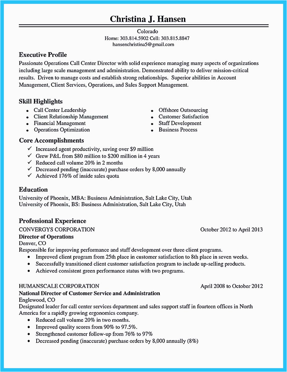 impressing recruiters flawless call center resume