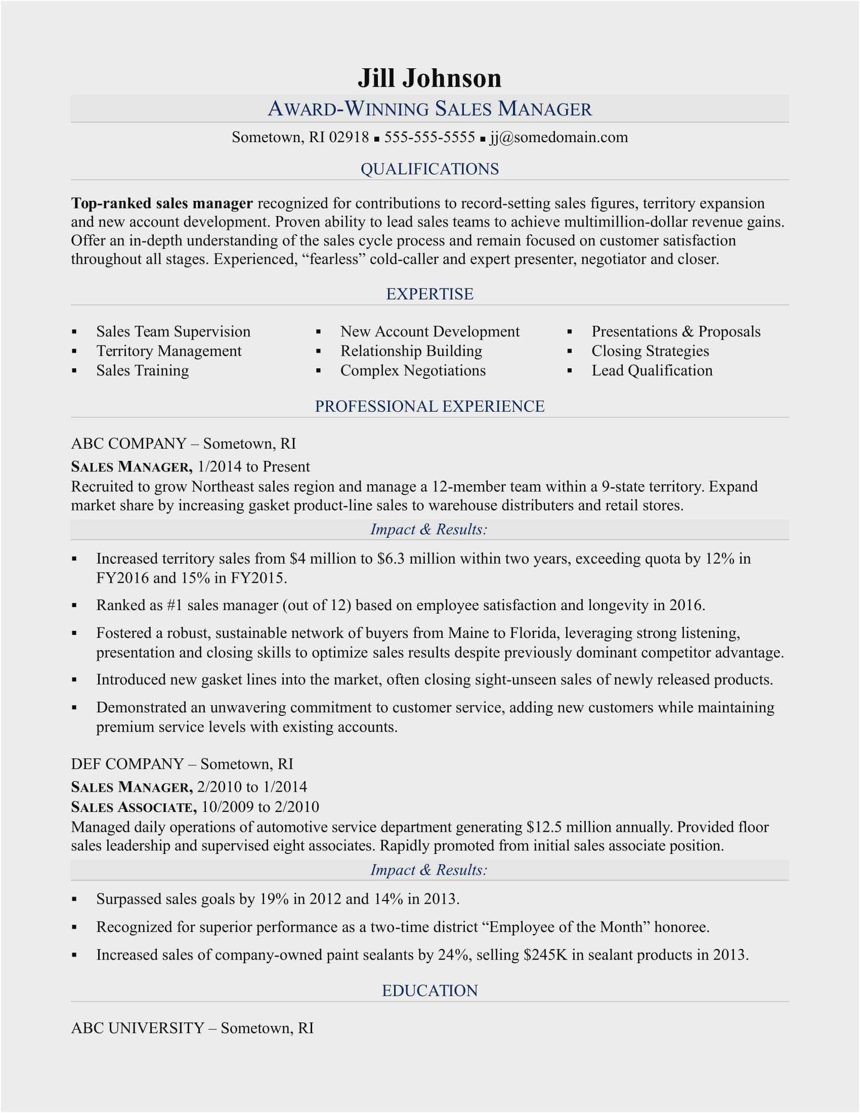 business to business sales resume sample