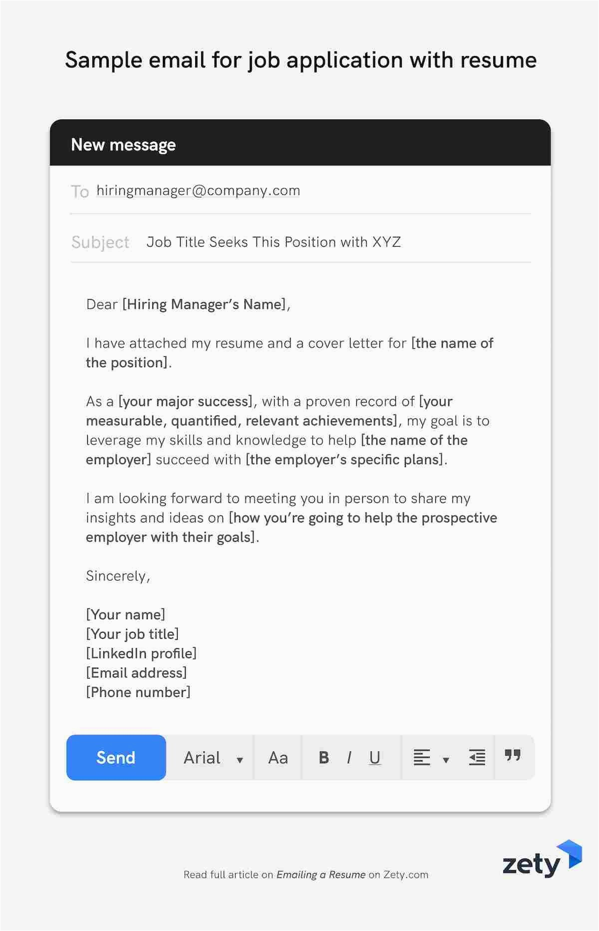Job Application Sample Email to Send Resume for Job How to Email A Resume and Cover Letter to An Employer