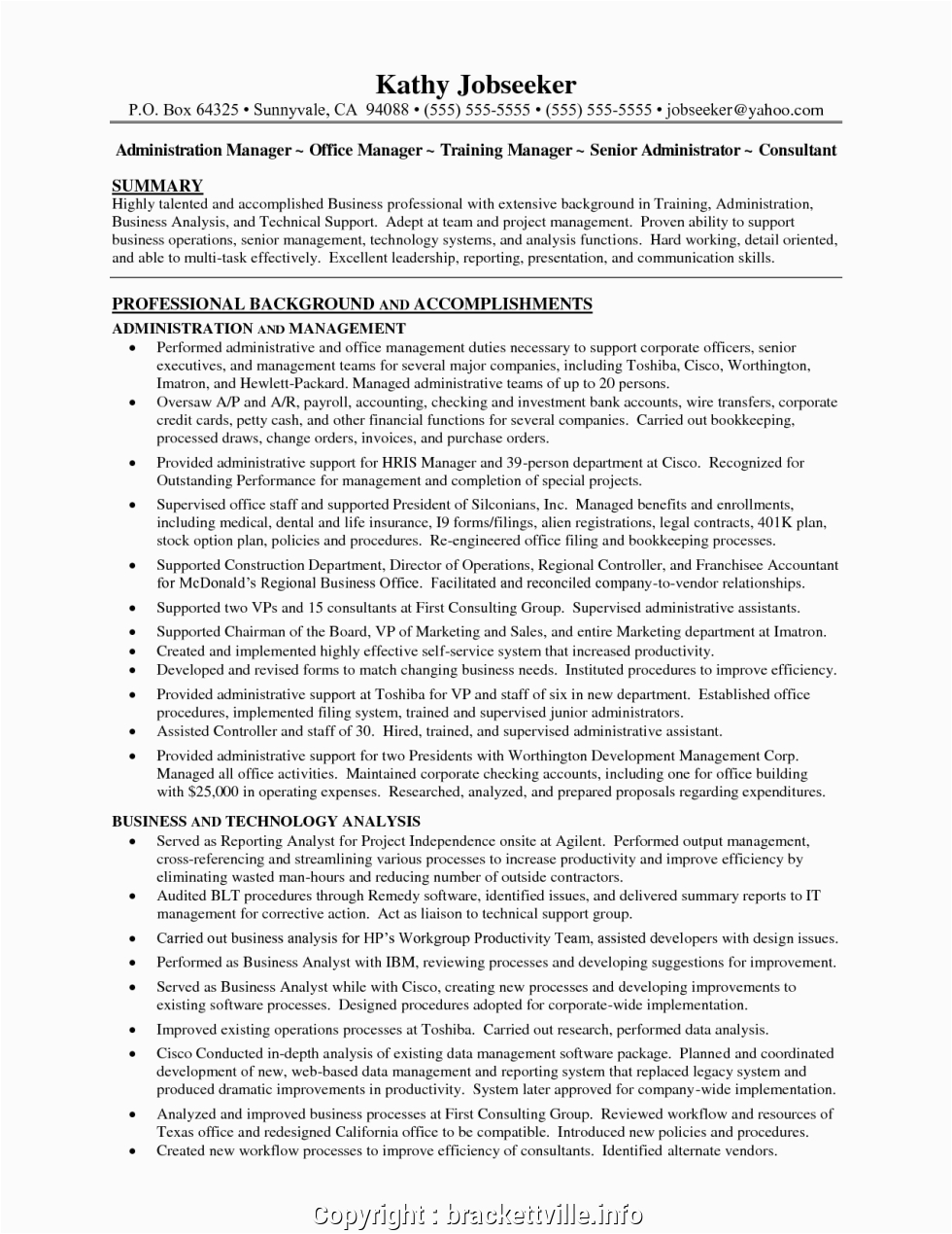 executive law firm office manager resume sample