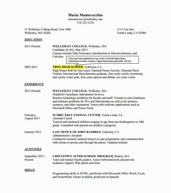 Resume Samples for College Students Pdf 15 College Resume Templates Pdf Doc