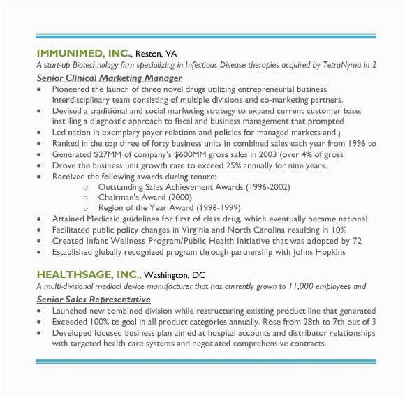 sample sales resume