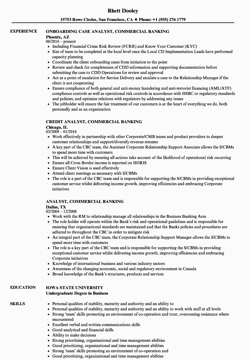 Sample Business Analyst Resume Banking Domain Analyst Mercial Banking Resume Samples Velvet Jobs