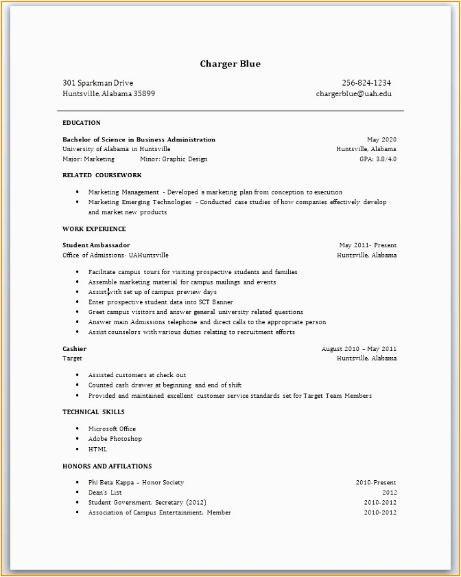 write a job resume with no work experience m