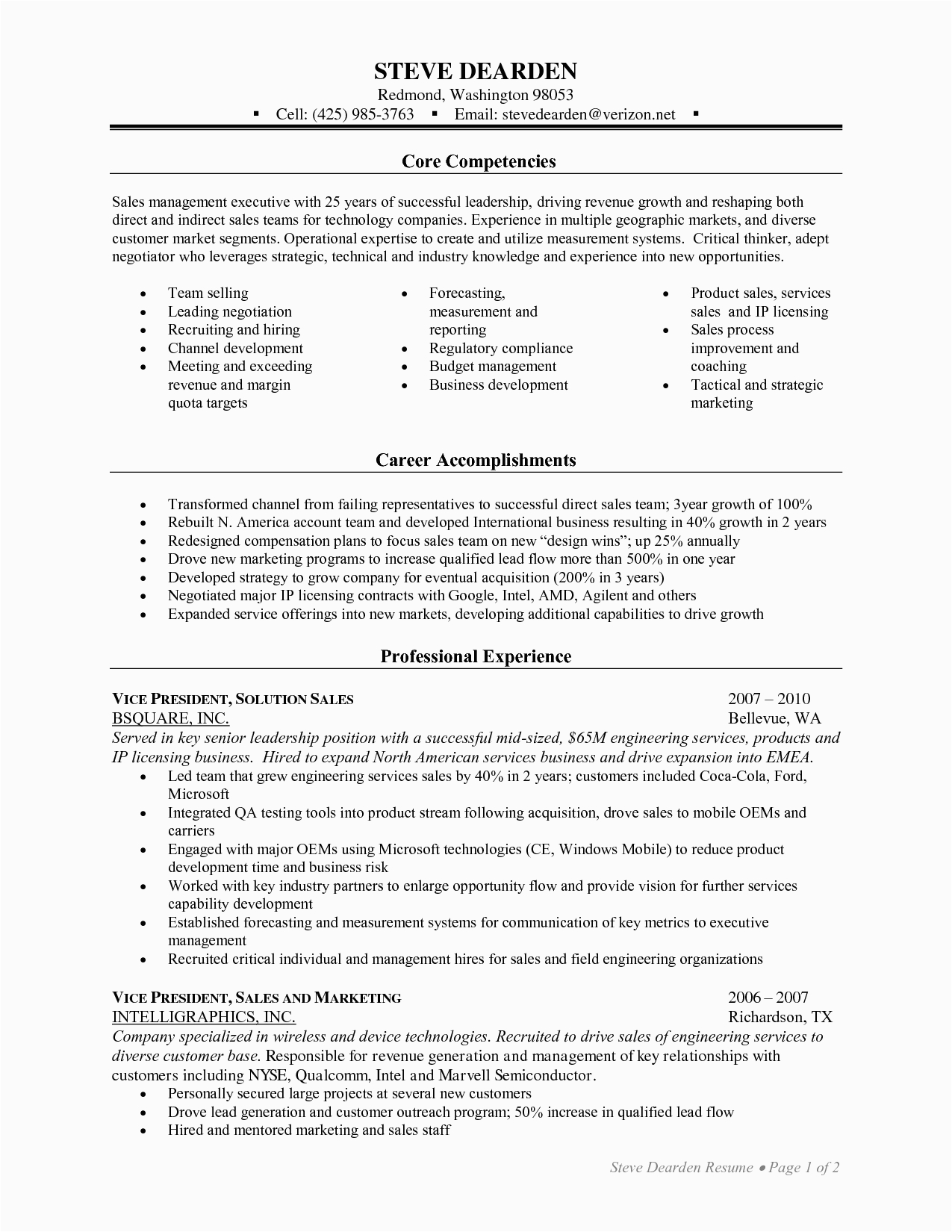 Sample Of Skills and Competencies In Resume Core Qualifications for Resume Examples – Salescvfo