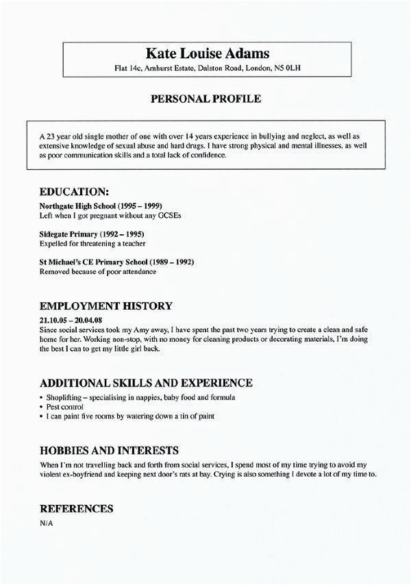 basic resume for 16 year old