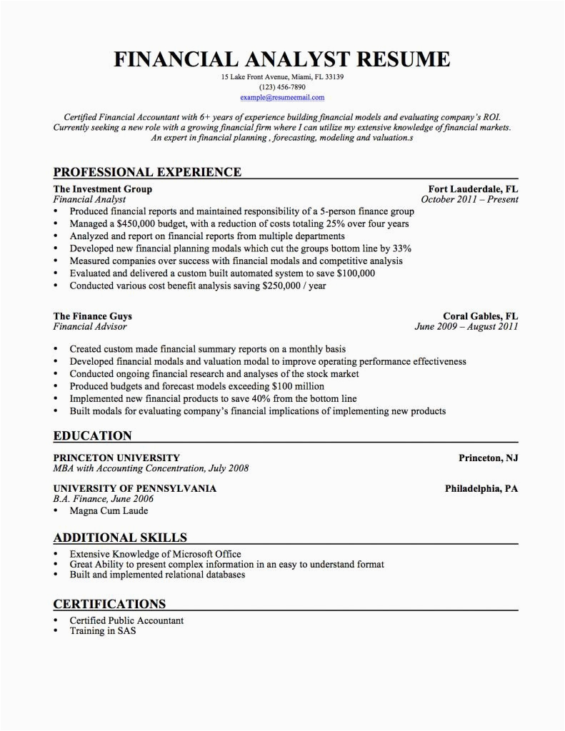 financial analyst resume samples templates tips 90dc05b