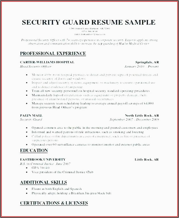 jobs for security guard