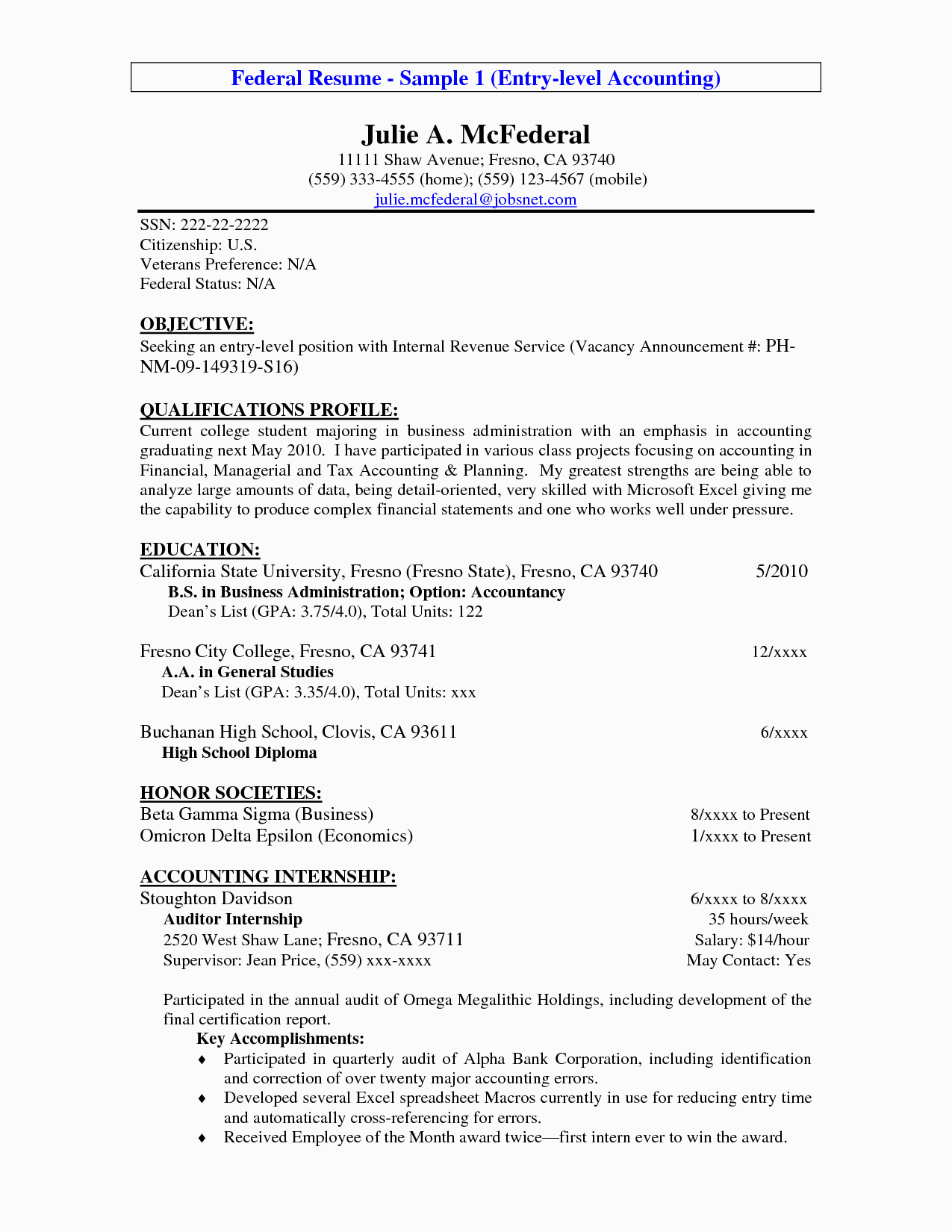 Sample Resume Objective Statements for Accounting Accounting Resume Objective