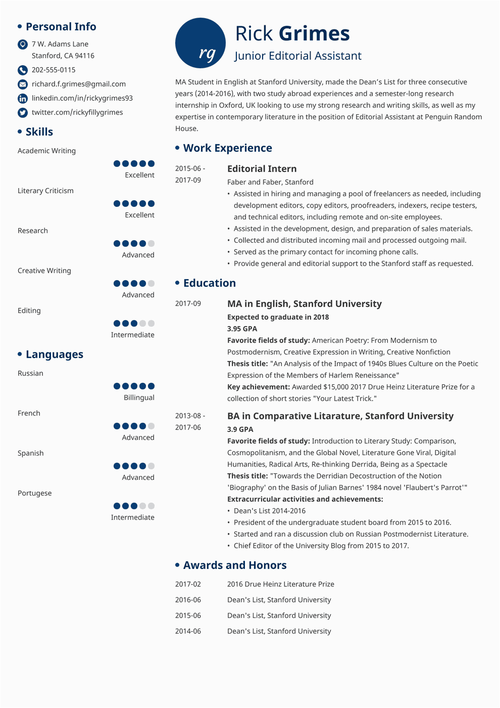 how to write student resume