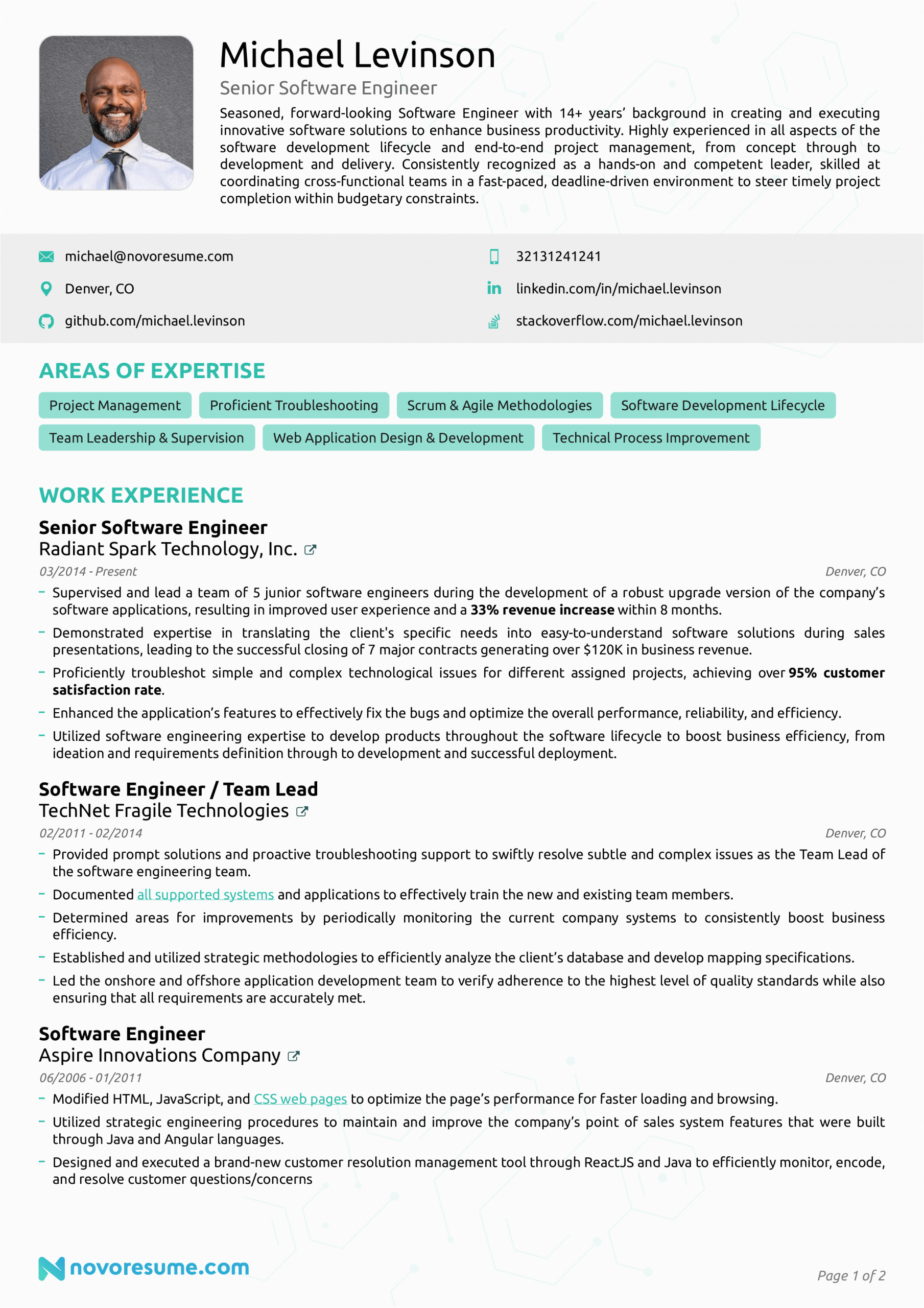 Sample Resume Templates for software Engineer software Engineer Resume Example How to Guide for 2020
